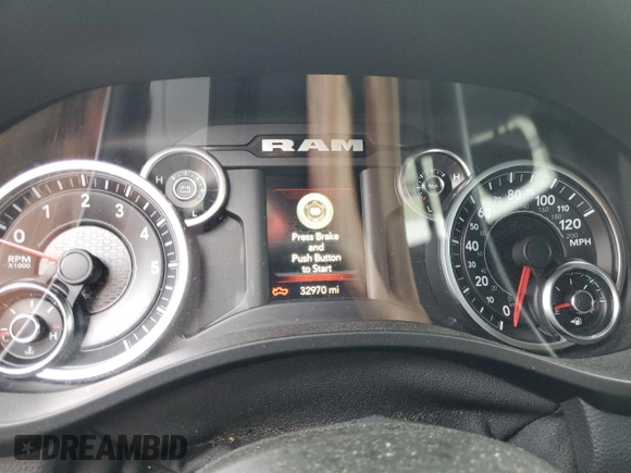 2021 Ram 1500 Big Horn z VIN 1C6RREFG5MN814952, wystawiony jako Copart lot #74951324 z przebiegiem 32 970 mil mil oraz Nie do naprawy • Non repairable. Historia ofert i sprzedaży dostępna na DreamBid. Obrazek 9.