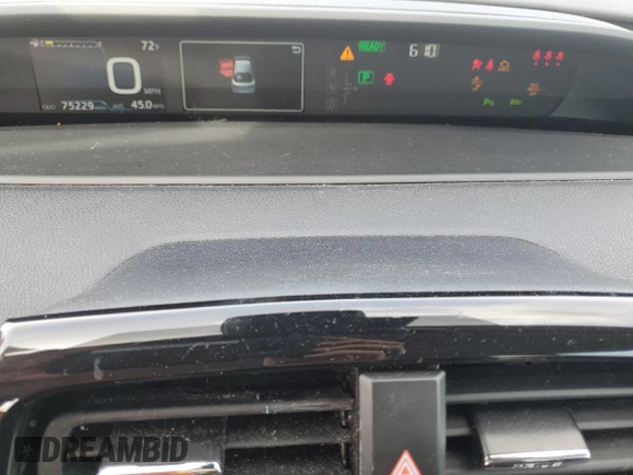 2020 Toyota Prius LE with VIN JTDL9RFU3L3013121, listed as a Copart auction lot 52423385 with 75,229 mi miles and Salvage title. Bid and sale history available at DreamBid. Image 9.