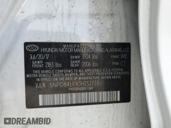 2018 Hyundai Elantra SEL z VIN 5NPD84LFXJH252733, wystawiony jako Copart lot #50006845 z przebiegiem 62 161 mil mil oraz Szkoda całkowita • Salvage title. Historia ofert i sprzedaży dostępna na DreamBid. Obrazek 12.