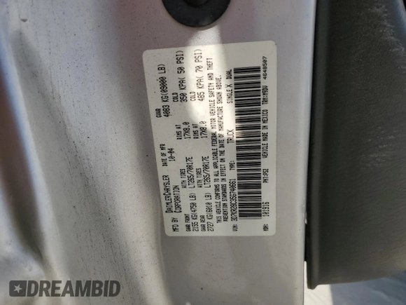 2005 Dodge Ram 2500 SLT with VIN 3D7KR28C35G740661, listed as a Copart auction lot 74216064 with 224,060 mi miles and Salvage Title. Bid and sale history available at carsss.com. Image 12.