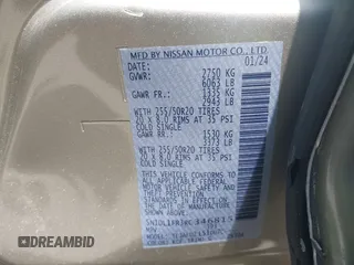 2024 Infiniti QX60 Luxe с VIN 5N1DL1FR3RC346815, выставлен на аукционе IAAI как лот 42186194 с пробегом 4 171 миль миль и . История ставок и продаж доступна на DreamBid. Изображение 9.