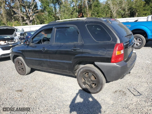 2008 Kia Sportage LX with VIN KNDJE724887549110, listed as a Copart auction lot 80168724 with 185,280 mi miles and Clean Title. Bid and sale history available at carsss.com. Image 2.