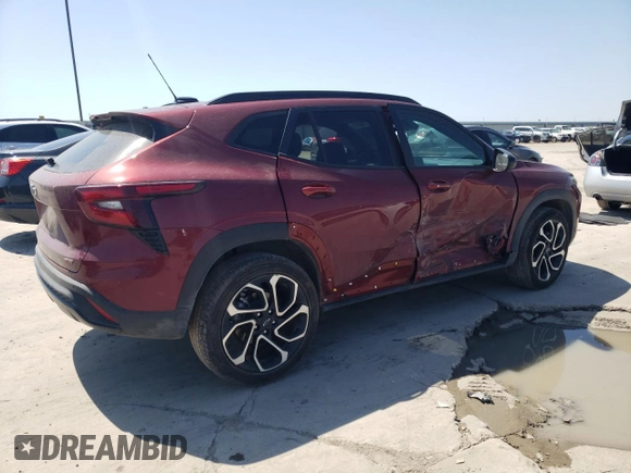 2024 Chevrolet Trax 2RS with VIN KL77LJE27RC183427, listed as a Copart auction lot 52388095 with 36,608 mi miles and Salvage Title. Bid and sale history available at DreamBid. Image 3.