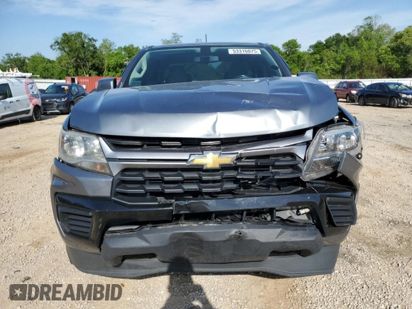 2021 Chevrolet Colorado 2WD Work Truck with VIN 1GCHSBEA7M1167093, listed as a Copart auction lot 53316075 with 51,238 mi miles and Salvage title. Bid and sale history available at DreamBid. Image 5.