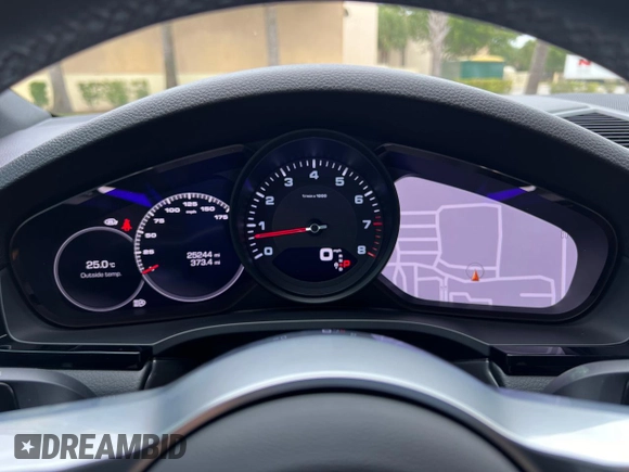 2021 Porsche Cayenne with VIN WP1BA2AY1MDA42096, listed as a Copart auction lot 47102475 with 26,255 mi miles and Non repairable. Bid and sale history available at DreamBid. Image 8.