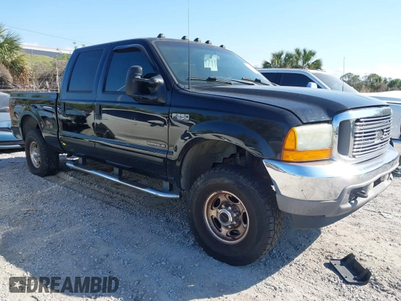 2001 Ford Super Duty F-250 XL with VIN 1FTNW21F71EB25519, listed as a IAAI auction lot 41501368 with 277,130 mi miles. Bid and sale history available at carsss.com. Image 1.