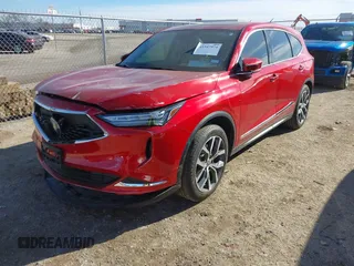 2023 Acura MDX w/Technology Package with VIN 5J8YE1H43PL041461, listed as a IAAI auction lot 41347974 with 9,281 mi miles. Bid and sale history available at carsss.com. Image 2.