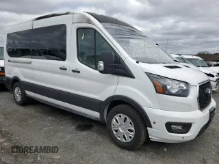 2024 Ford Transit Passenger XL with VIN 1FBAX2C84RKA73164, listed as a Copart auction lot 52085425 with 8,382 mi miles and Salvage Title. Bid and sale history available at carsss.com. Image 1.