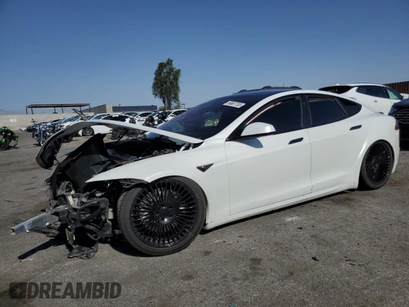 2021 Tesla Model S Long Range with VIN 5YJSA1E59MF441715, listed as a Copart auction lot 56667755 with Not provided miles and Salvage title. Bid and sale history available at DreamBid. Image 1.