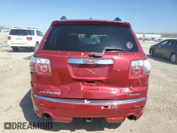 2012 GMC Acadia Denali with VIN 1GKKVTED5CJ191442, listed as a Copart auction lot 52153505 with 136,854 mi miles and Salvage title. Bid and sale history available at DreamBid. Image 6.
