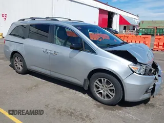 2011 Honda Odyssey EX-L with VIN 5FNRL5H63BB027718, listed as a IAAI auction lot 42235235 with 116,371 mi miles and . Bid and sale history available at DreamBid. Image 1.