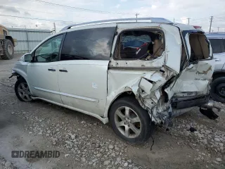2008 Nissan Quest SE with VIN 5N1BV28U88N119650, listed as a Copart auction lot 84724794 with 0 mi miles and Salvage Title. Bid and sale history available at carsss.com. Image 2.