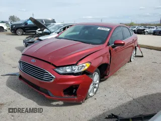 2020 Ford Fusion Hybrid SE with VIN 3FA6P0LU2LR219735, listed as a Copart auction lot 50076395 with 29,008 mi miles and Salvage Title. Bid and sale history available at carsss.com. Image 1.