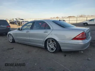 2003 Mercedes-Benz S-Class 4.3L with VIN WDBNG83J93A352558, listed as a Copart auction lot 80058514 with 160,864 mi miles and Salvage Title. Bid and sale history available at carsss.com. Image 2.