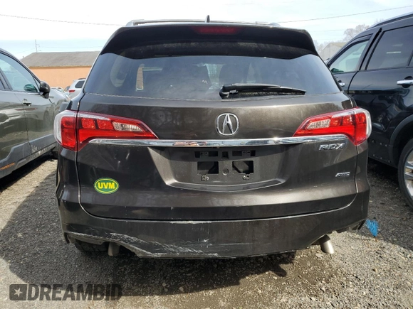 2016 Acura RDX Tech Pkg with VIN 5J8TB4H55GL001492, listed as a Copart auction lot 53953365 with 103,813 mi miles and Clean Title. Bid and sale history available at carsss.com. Image 6.