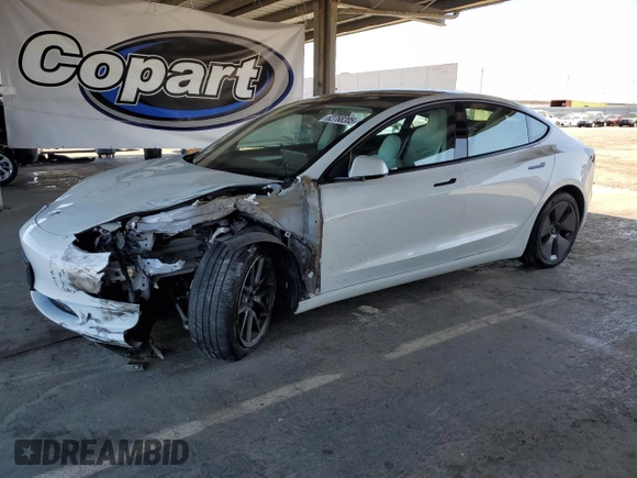 2023 Tesla Model 3 z VIN 5YJ3E1EA5PF395116, wystawiony jako Copart lot #62768205 z przebiegiem 25 285 mil mil oraz Szkoda całkowita • Salvage title. Historia ofert i sprzedaży dostępna na DreamBid. Obrazek 1.
