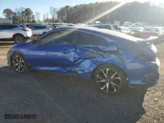 2018 Honda Civic Si Coupe with VIN 2HGFC3A54JH757074, listed as a Copart auction lot 80160644 with 121,333 mi miles and Salvage Title. Bid and sale history available at carsss.com. Image 2.