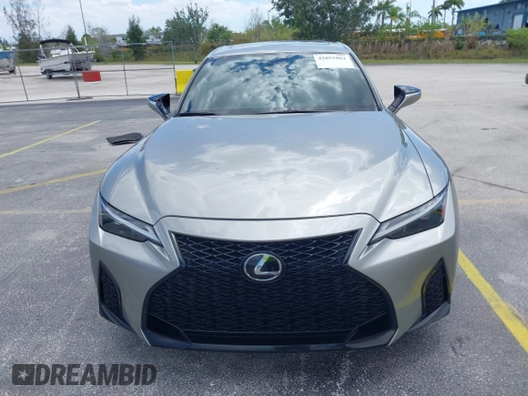 2023 Lexus IS with VIN JTHGZ1E23P5028682, listed as a IAAI auction lot 42051062 with 20,239 mi miles. Bid and sale history available at carsss.com. Image 12.