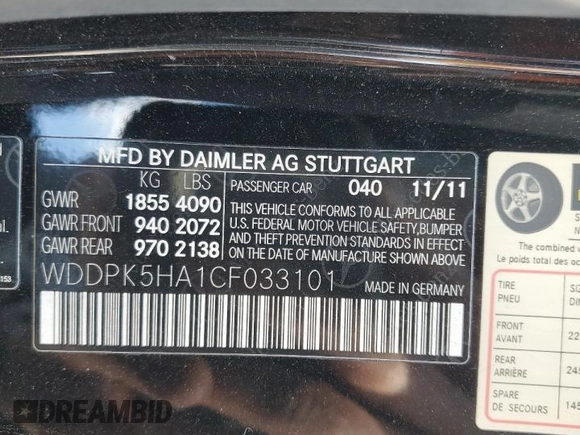 2012 Mercedes-Benz SLK 350 z VIN WDDPK5HA1CF033101, wystawiony jako Copart lot #49170935 z przebiegiem 46 342 mil mil oraz Szkoda całkowita • Salvage title. Historia ofert i sprzedaży dostępna na DreamBid. Obrazek 12.