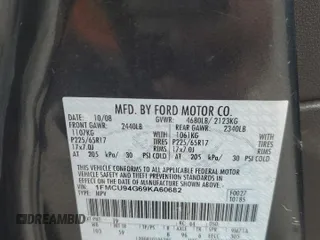2009 Ford Escape Limited z VIN 1FMCU94G69KA60682, wystawiony jako Copart lot #53935835 z przebiegiem 199 973 mil mil oraz Szkoda całkowita • Salvage title. Historia ofert i sprzedaży dostępna na DreamBid. Obrazek 14.