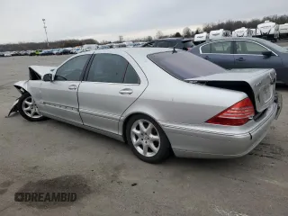 2004 Mercedes-Benz S-Class 4.3L with VIN WDBNG83J34A393060, listed as a Copart auction lot 44951755 with 0 mi miles and Salvage Title. Bid and sale history available at carsss.com. Image 2.