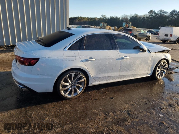2021 Audi A4 S line Premium Plus with VIN WAUEAAF48MA037250, listed as a Copart auction lot 87725905 with Not Provided miles and Salvage Title. Bid and sale history available at DreamBid. Image 3.
