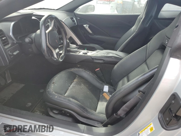 2015 Chevrolet Corvette Z06 2LZ with VIN 1G1YS2D61F5604717, listed as a Copart auction lot 74477974 with 0 mi miles and Salvage Title. Bid and sale history available at carsss.com. Image 7.