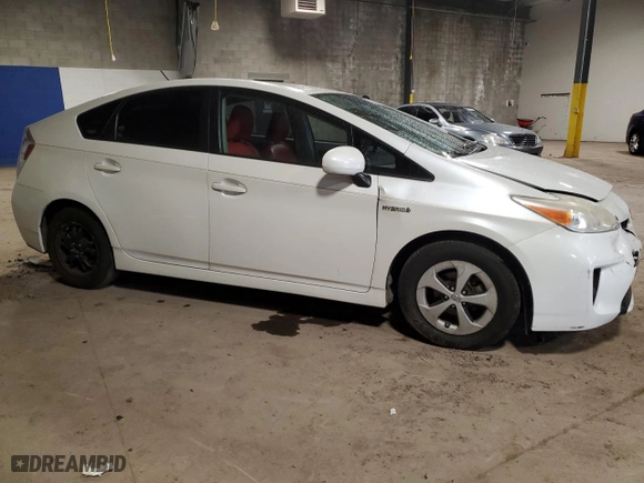 2013 Toyota Prius One with VIN JTDKN3DU2D5576741, listed as a Copart auction lot 51038555 with 167,288 mi miles and Salvage Title. Bid and sale history available at carsss.com. Image 4.