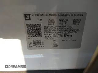 2021 GMC Terrain SLT z VIN 3GKALVEV1ML327811, wystawiony jako IAAI lot #41763301 z przebiegiem 48 774 mil mil oraz . Historia ofert i sprzedaży dostępna na DreamBid. Obrazek 9.