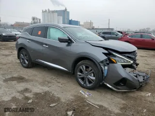 2023 Nissan Murano Platinum with VIN 5N1AZ2DS9PC107019, listed as a Copart auction lot 43552595 with 19,972 mi miles and Salvage Title. Bid and sale history available at carsss.com. Image 4.