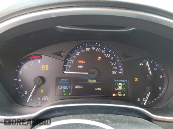 2014 Cadillac SRX with VIN 3GYFNAE38ES572951, listed as a Copart auction lot 53033685 with 104,204 mi miles and Salvage Title. Bid and sale history available at DreamBid. Image 9.