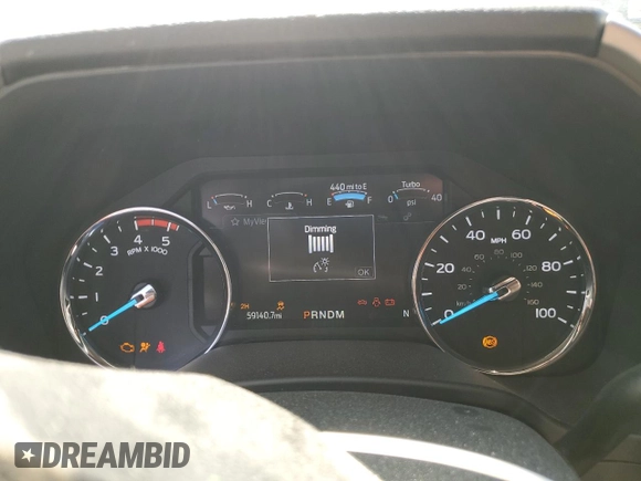 2020 Ford F-350 XL with VIN 1FT8W3BT3LEC60264, listed as a Copart auction lot 53106025 with 59,140 mi miles and Salvage title. Bid and sale history available at DreamBid. Image 9.