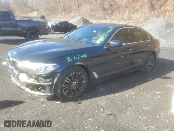 2017 BMW 5 Series 530i xDrive with VIN WBAJA7C31HG905931, listed as a Copart auction lot 50014175 with 107,630 mi miles and Salvage Title. Bid and sale history available at carsss.com. Image 1.