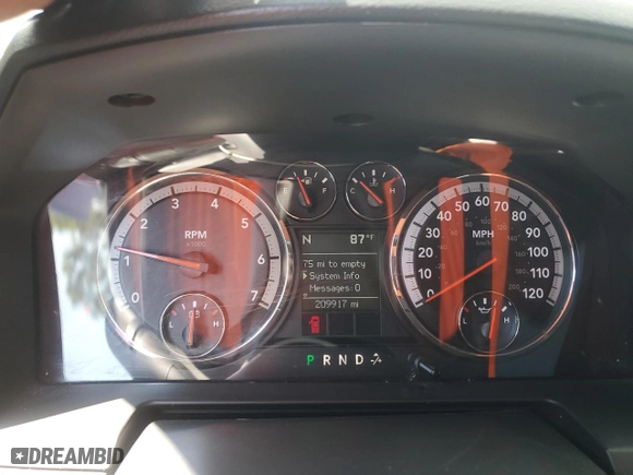 2009 Dodge Ram 1500 Sport with VIN 1D3HB13T89S790245, listed as a Copart auction lot 43727645 with 209,917 mi miles and Salvage Title. Bid and sale history available at carsss.com. Image 9.