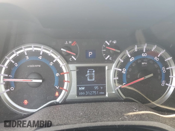 2014 Toyota 4Runner SR5 with VIN JTEZU5JR1E5077178, listed as a Copart auction lot 62014135 with 312,751 mi miles and Salvage title. Bid and sale history available at DreamBid. Image 9.