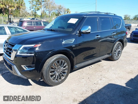 2022 Nissan Armada Platinum with VIN JN8AY2DA0N9390388, listed as a IAAI auction lot 41291488 with 42,545 mi miles and . Bid and sale history available at DreamBid. Image 2.