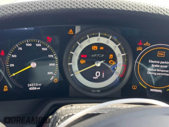 2023 Porsche 911 GT3 with VIN WP0AC2A9XPS270453, listed as a Copart auction lot 87467594 with 4,326 mi miles and Non Repairable. Bid and sale history available at DreamBid. Image 9.