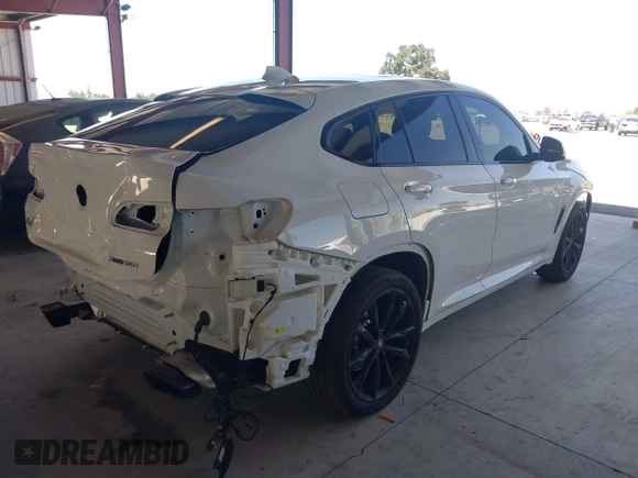 2024 BMW X4 xDrive30i with VIN 5UX33DT00R9U63349, listed as a IAAI auction lot 42322299 with 23,526 mi miles and . Bid and sale history available at DreamBid. Image 4.