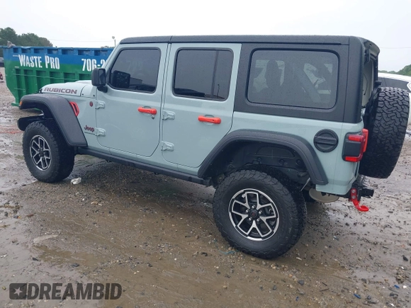 2024 Jeep Wrangler Rubicon with VIN 1C4PJXFG4RW160501, listed as a IAAI auction lot 42366618 with 16,515 mi miles and . Bid and sale history available at DreamBid. Image 3.