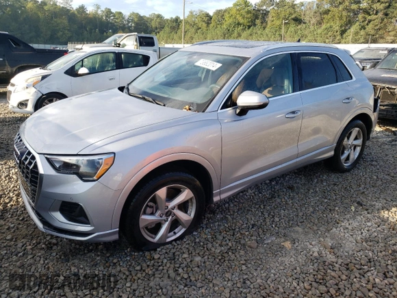 2022 Audi Q3 Premium with VIN WA1AUCF38N1143348, listed as a Copart auction lot 73682014 with 10,130 mi miles and Salvage Title. Bid and sale history available at carsss.com. Image 1.