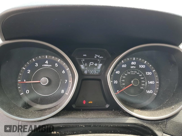 2014 Hyundai Elantra SE with VIN 5NPDH4AE4EH481375, listed as a Copart auction lot 58931095 with 187,303 mi miles and Salvage title. Bid and sale history available at DreamBid. Image 9.