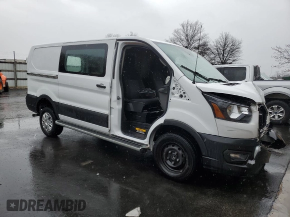 2024 Ford Transit Cargo with VIN 1FTBR1Y89RKA33854, listed as a Copart auction lot 50017425 with 10,491 mi miles and Clean Title. Bid and sale history available at DreamBid. Image 4.
