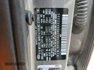 2013 Kia Sorento LX with VIN 5XYKT4A28DG402355, listed as a Copart auction lot 57441725 with 146,404 mi miles and Salvage title. Bid and sale history available at DreamBid. Image 13.