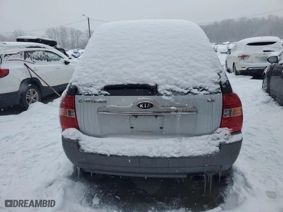 2007 Kia Sportage LX with VIN KNDJF724177449619, listed as a Copart auction lot 41487885 with 167,968 mi miles and Salvage Title. Bid and sale history available at carsss.com. Image 6.