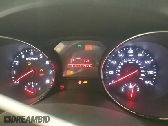2016 Kia Sedona LX with VIN KNDMB5C1XG6081884, listed as a Copart auction lot 50050535 with 201,457 mi miles and Salvage Title. Bid and sale history available at carsss.com. Image 9.