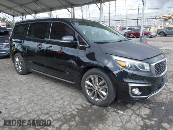 2018 Kia Sedona SX-L with VIN KNDME5C18J6390042, listed as a IAAI auction lot 41775242 with 115,003 mi miles. Bid and sale history available at carsss.com. Image 1.