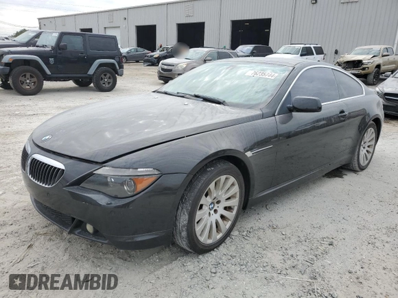 2005 BMW 6 Series 645Ci with VIN WBAEH73435B193355, listed as a Copart auction lot 76235744 with 150,474 mi miles and Salvage Title. Bid and sale history available at DreamBid. Image 1.