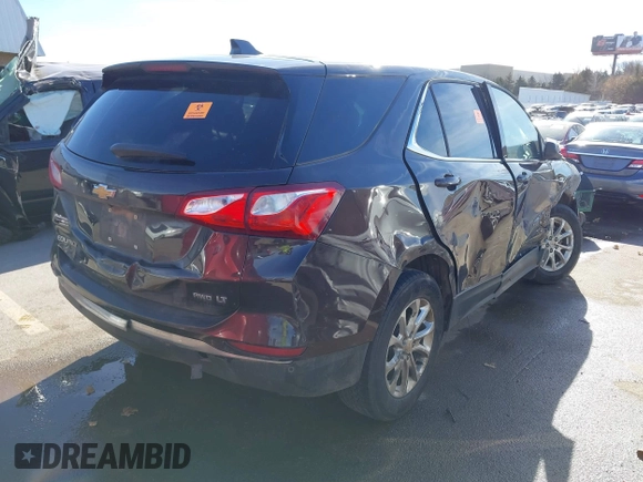 2020 Chevrolet Equinox LT with VIN 2GNAXUEV4L6250629, listed as a IAAI auction lot 41078037 with 168,259 mi miles and . Bid and sale history available at DreamBid. Image 4.