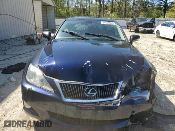 2010 Lexus IS 250 with VIN JTHCF5C25A5038073, listed as a Copart auction lot 54848695 with 180,133 mi miles and Salvage title. Bid and sale history available at DreamBid. Image 5.
