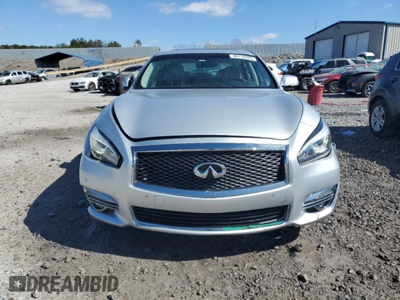 2018 Infiniti Q70 Luxe with VIN JN1BY1PP6JM330507, listed as a Copart auction lot 46118465 with 38,626 mi miles and Salvage title. Bid and sale history available at DreamBid. Image 5.